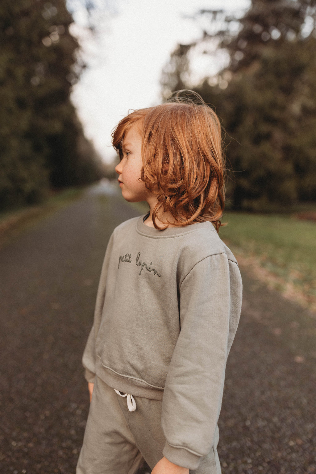 La Petit Lapin Finley | Cotton Fleece Sweatsuit Set | Petit Lapin | Mulled Basil | Playroom Avenue