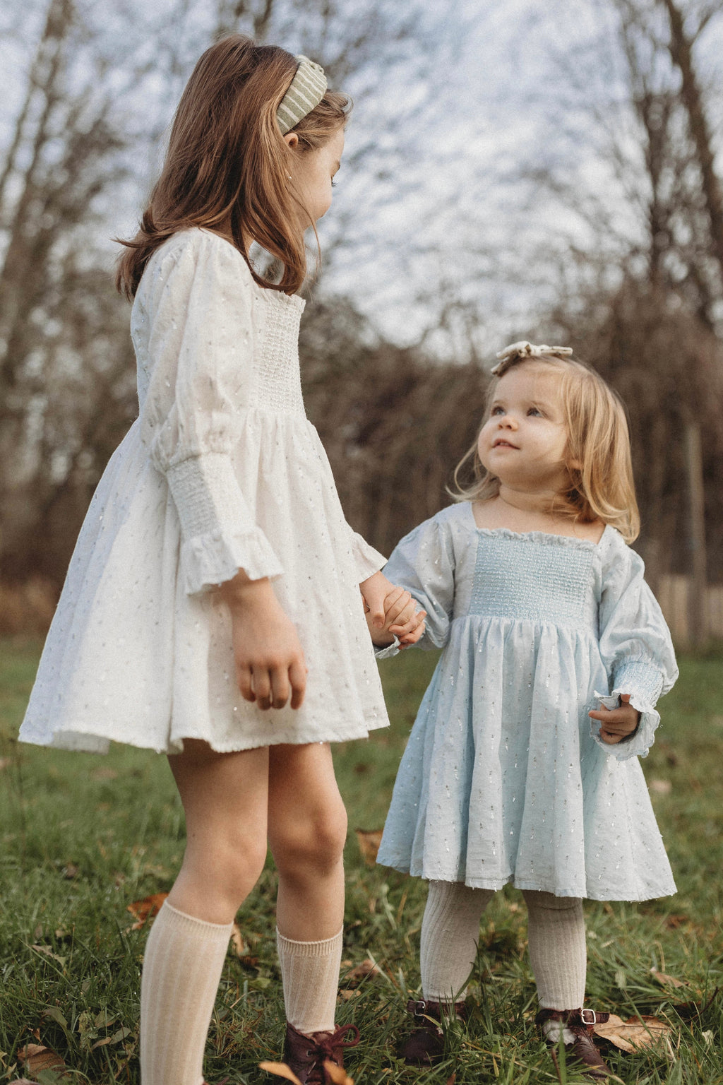 La Petit Lapin Harlow | Cotton Sparkle Dress | Baby Blue | Playroom Avenue