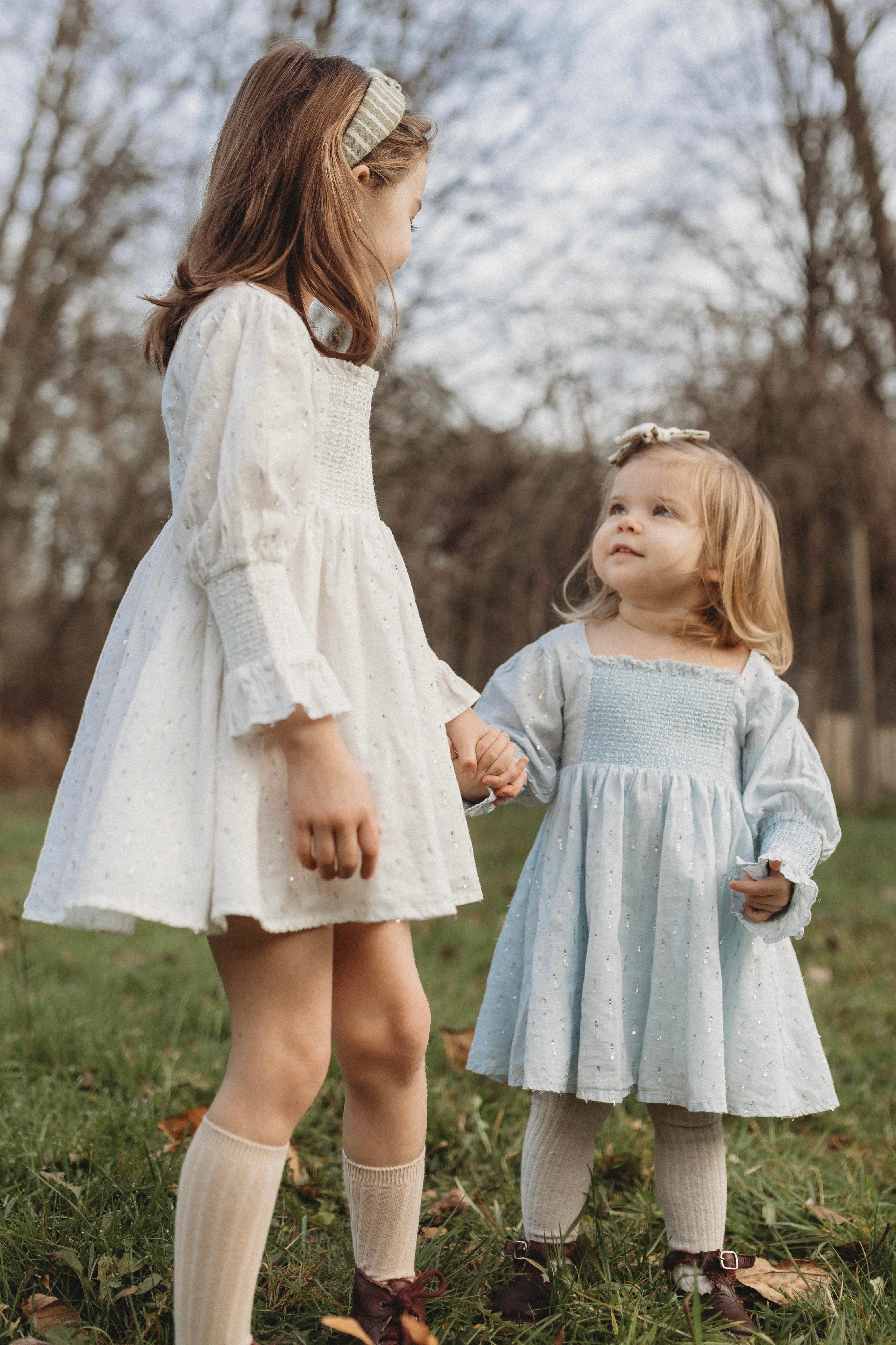 La Petit Lapin Harlow | Cotton Sparkle Dress | Baby Blue | Playroom Avenue