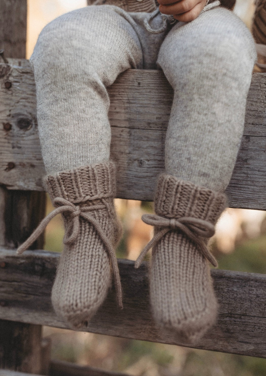 La Petit Lapin Cashmere Booties | Hazelnut | Playroom Avenue