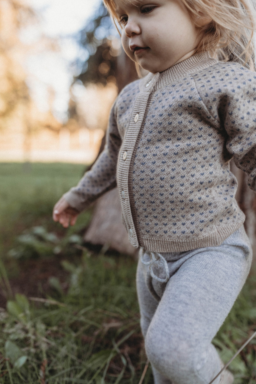 La Petit Lapin Cashmere Cardigan | Petit Coeur Natural | Playroom Avenue