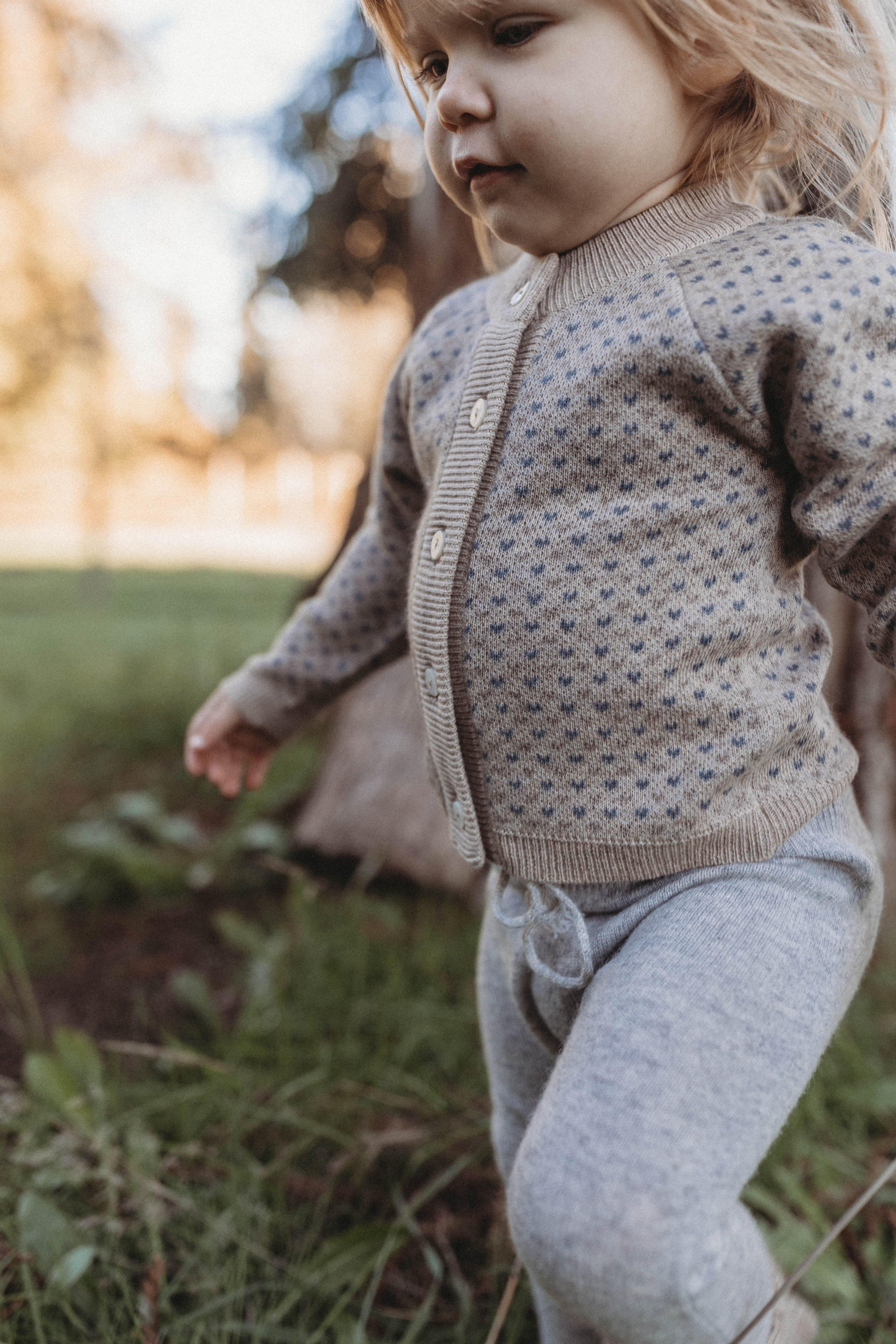 La Petit Lapin Cashmere Cardigan | Petit Coeur Natural | Playroom Avenue