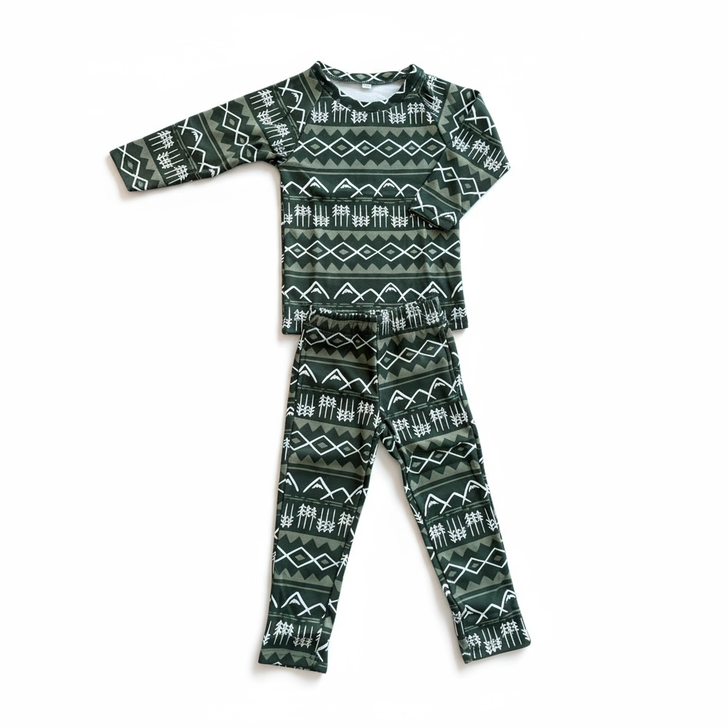 Keep the Littles Wild Green mountain fleece mid layer | Playroom Avenue