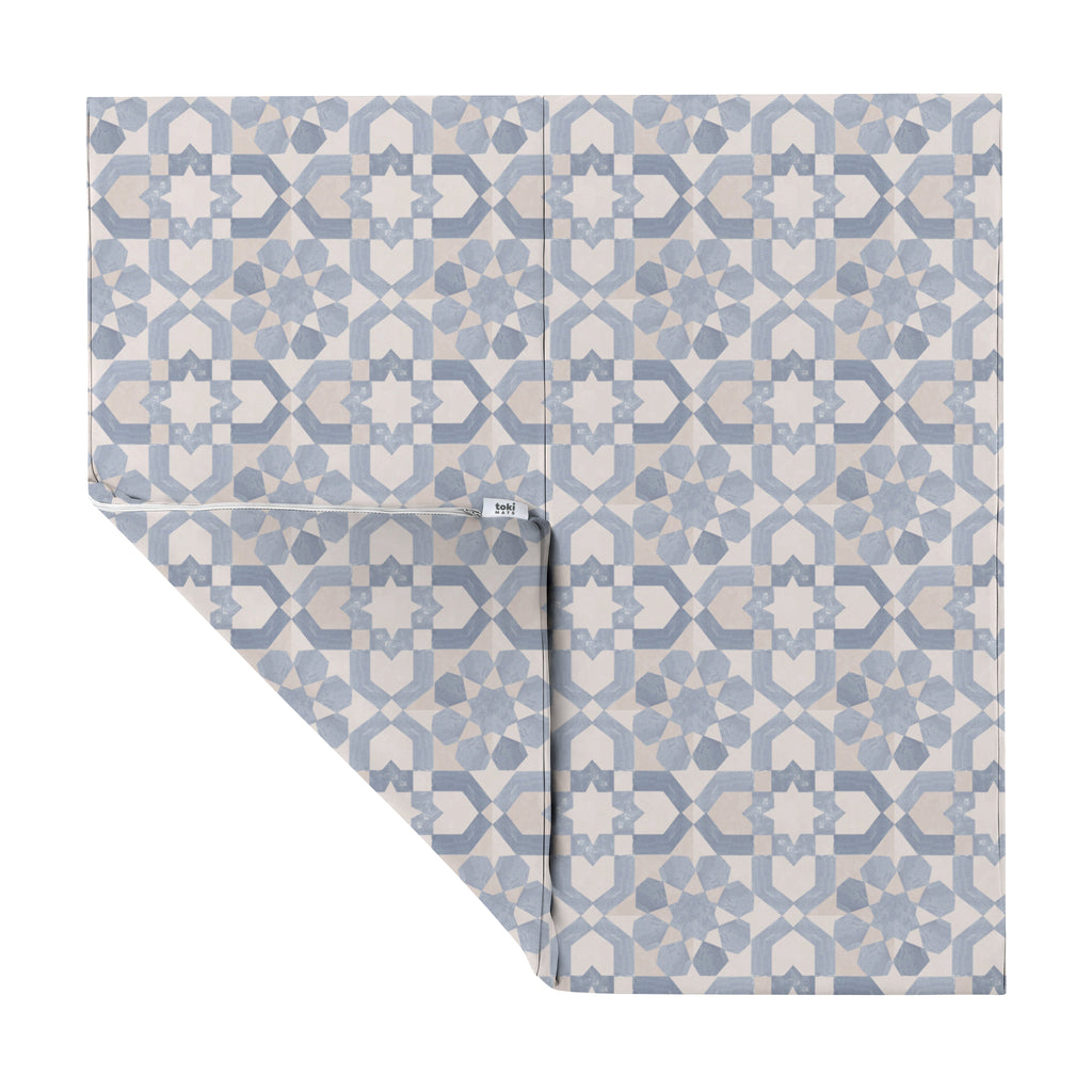 Toki Kids Blue Tile Vegan Leather Mat Standard | Playroom Avenue