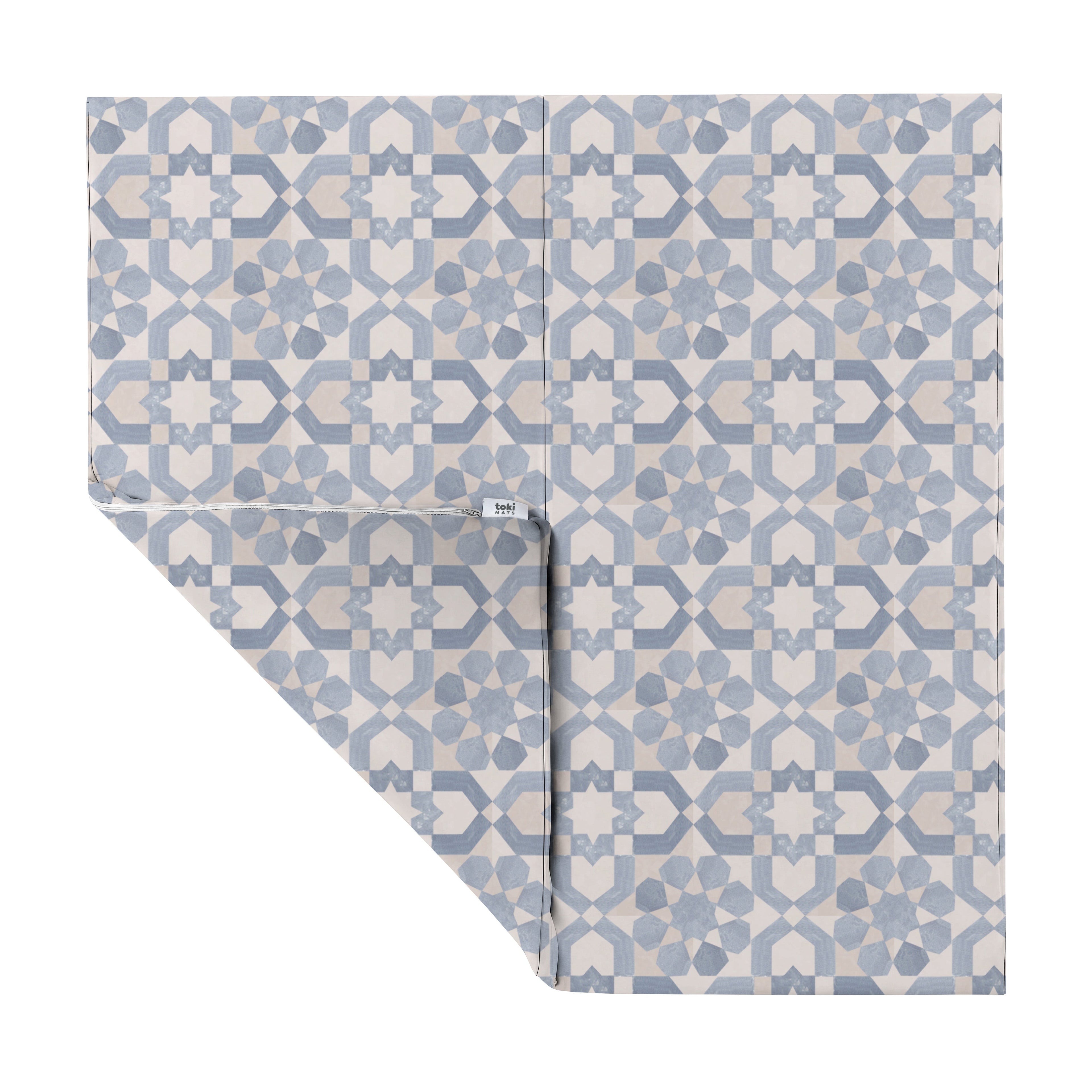 Toki Kids Blue Tile Vegan Leather Mat - Playroom Avenue