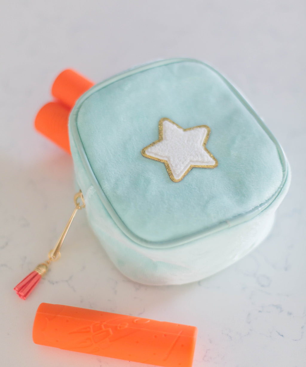 Velvet Blue Pouch - Limited Edition Soft Blue | Playroom Avenue