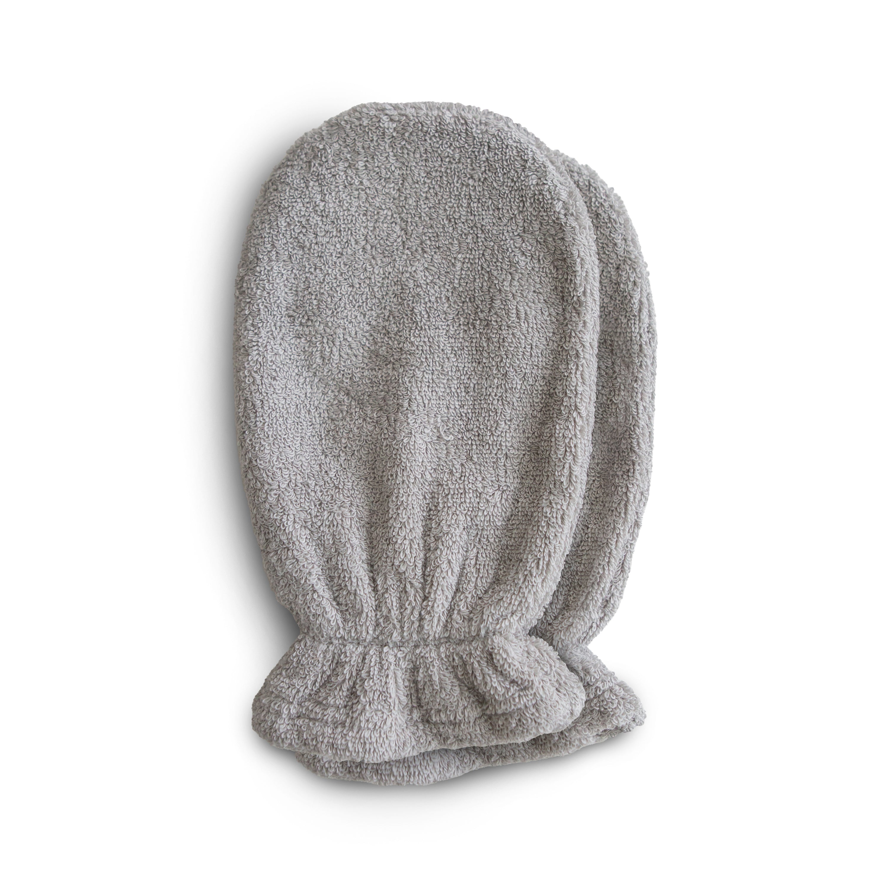 Mushie Organic Cotton Bath Mitt Gray | Playroom Avenue