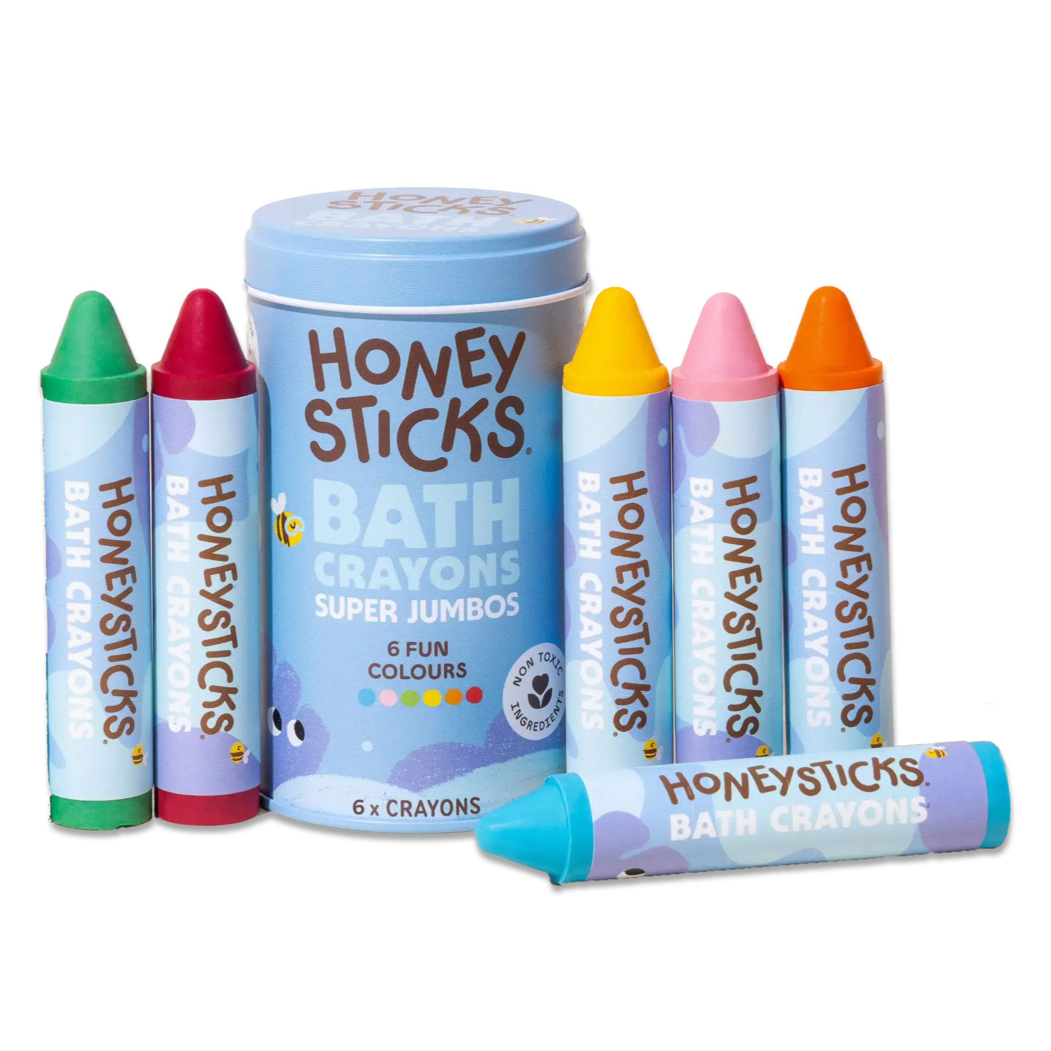 Honeysticks Bath Crayons Super Jumbos 6pk | Playroom Avenue