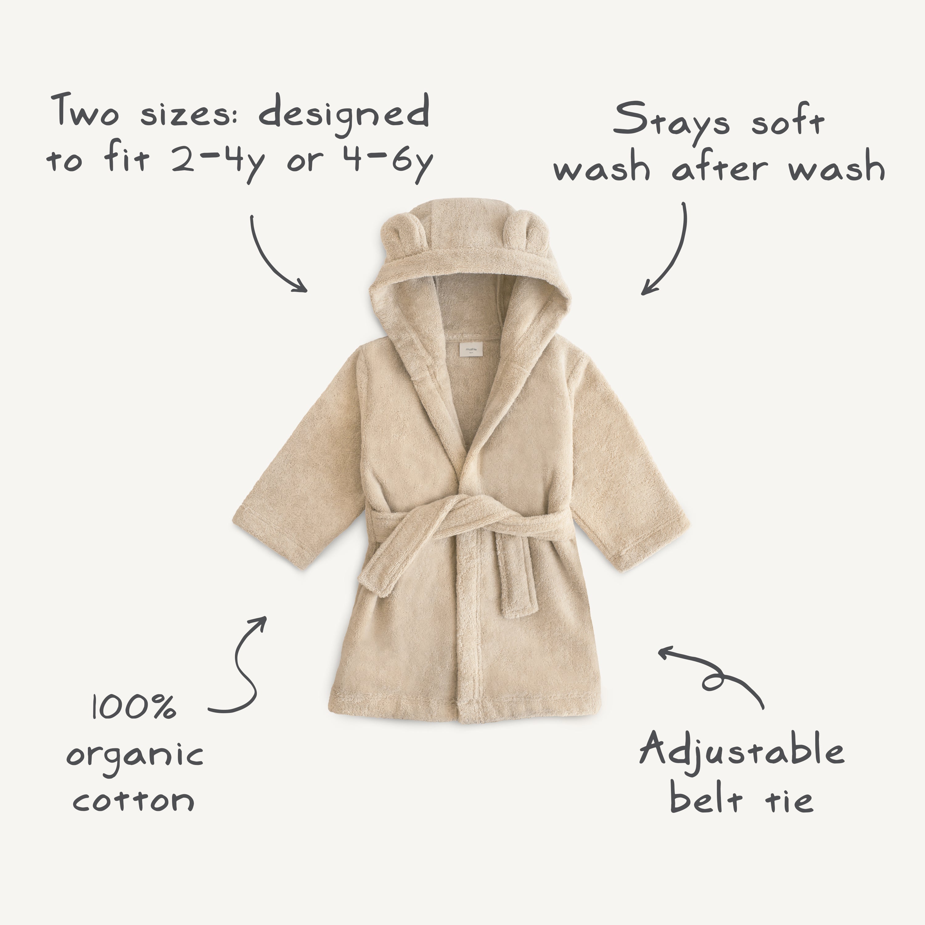 Mushie Bear Robe | Playroom Avenue
