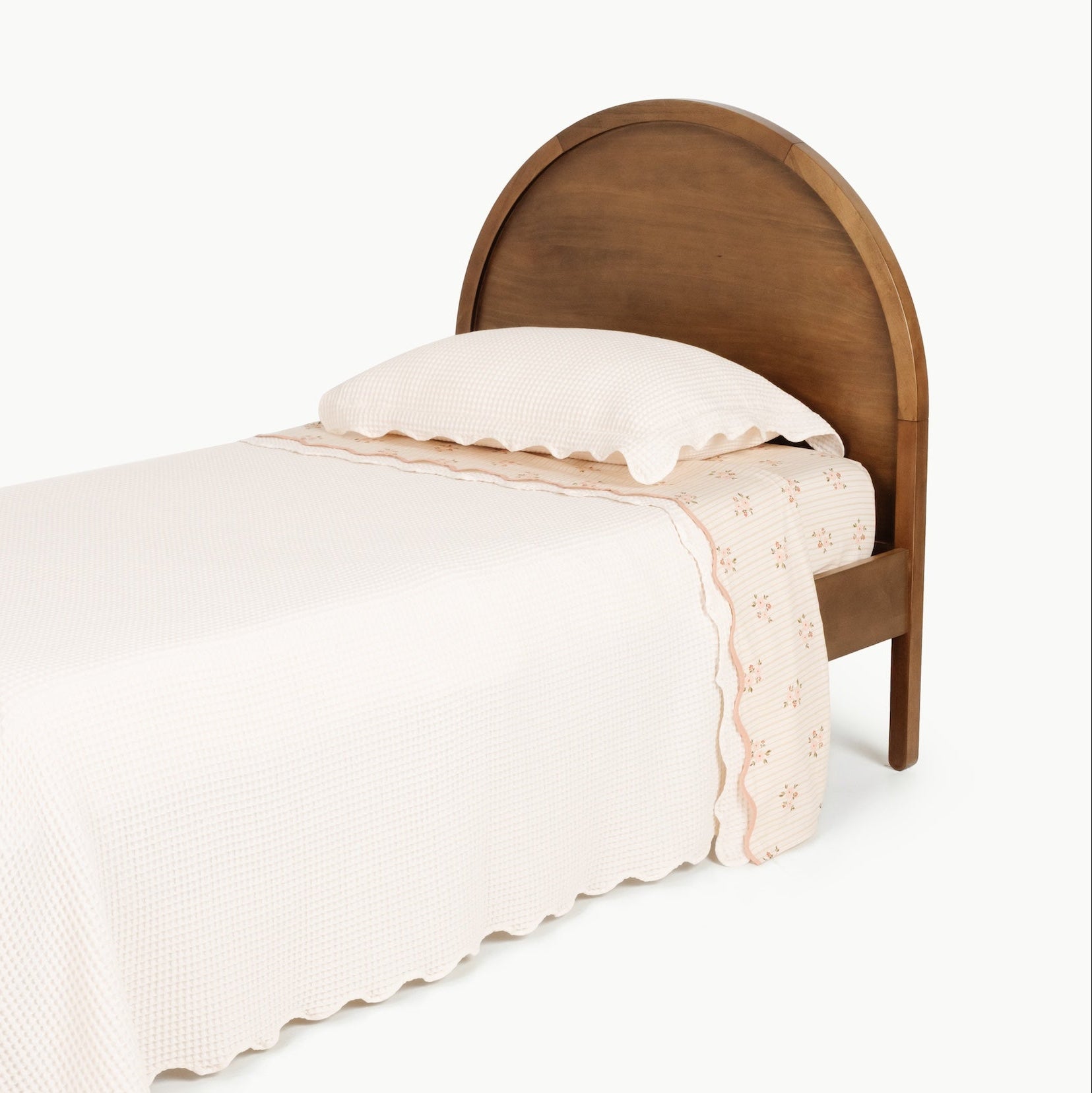 Wholesale Waffle Knit Coverlet Set Ivory | Playroom Avenue