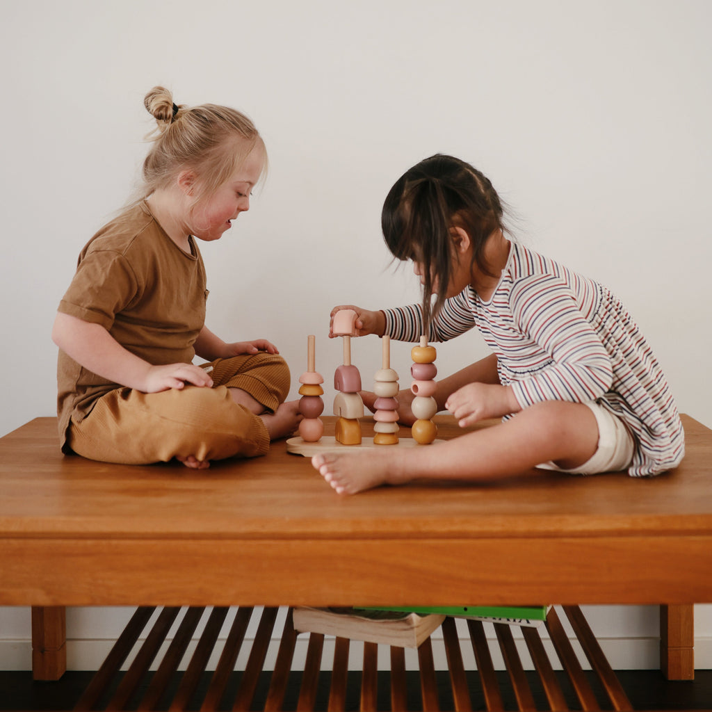 Mushie Wooden Multi Shape Stacker | Playroom Avenue