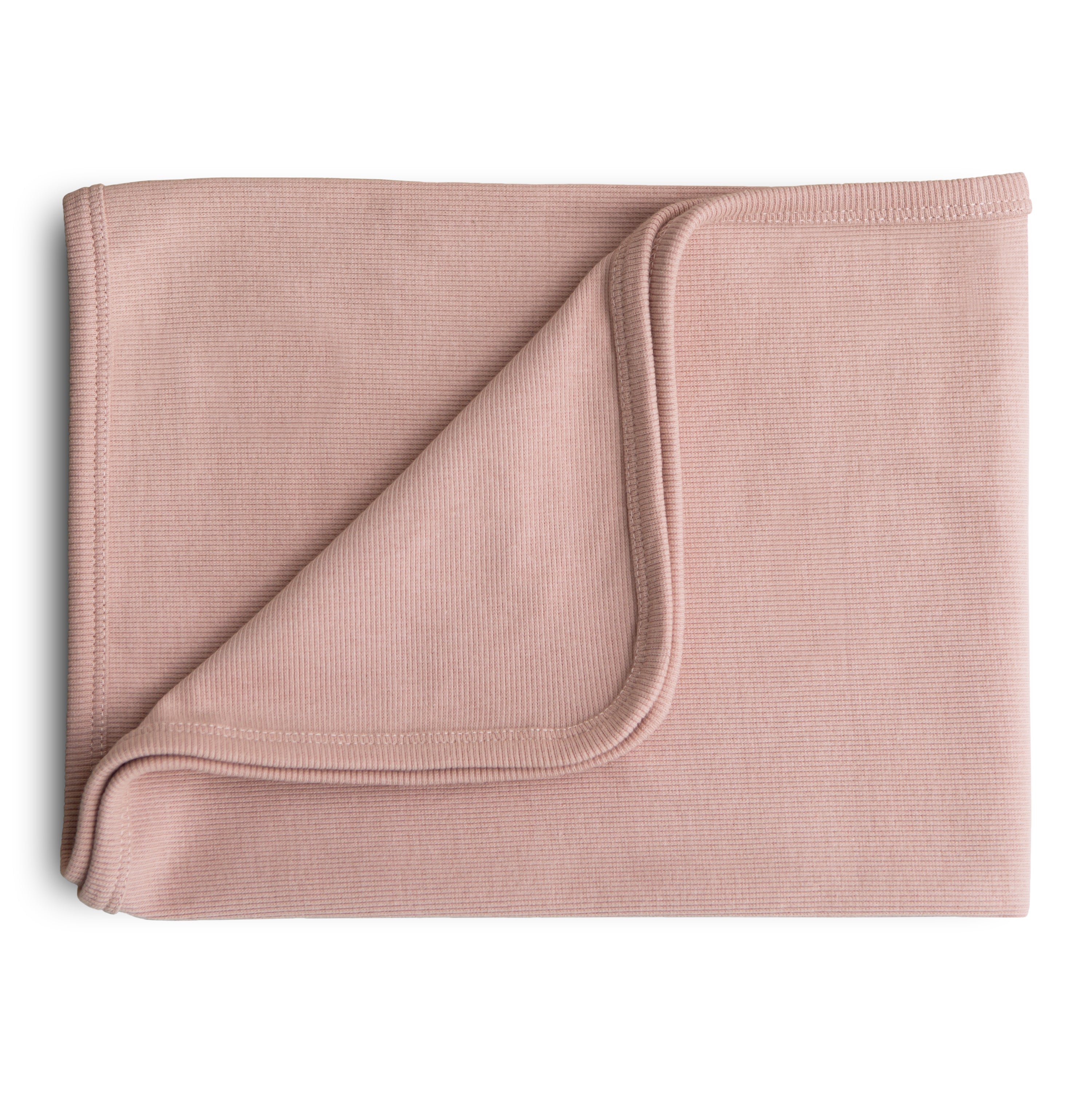 Mushie Ribbed Baby Blanket Blush | Playroom Avenue