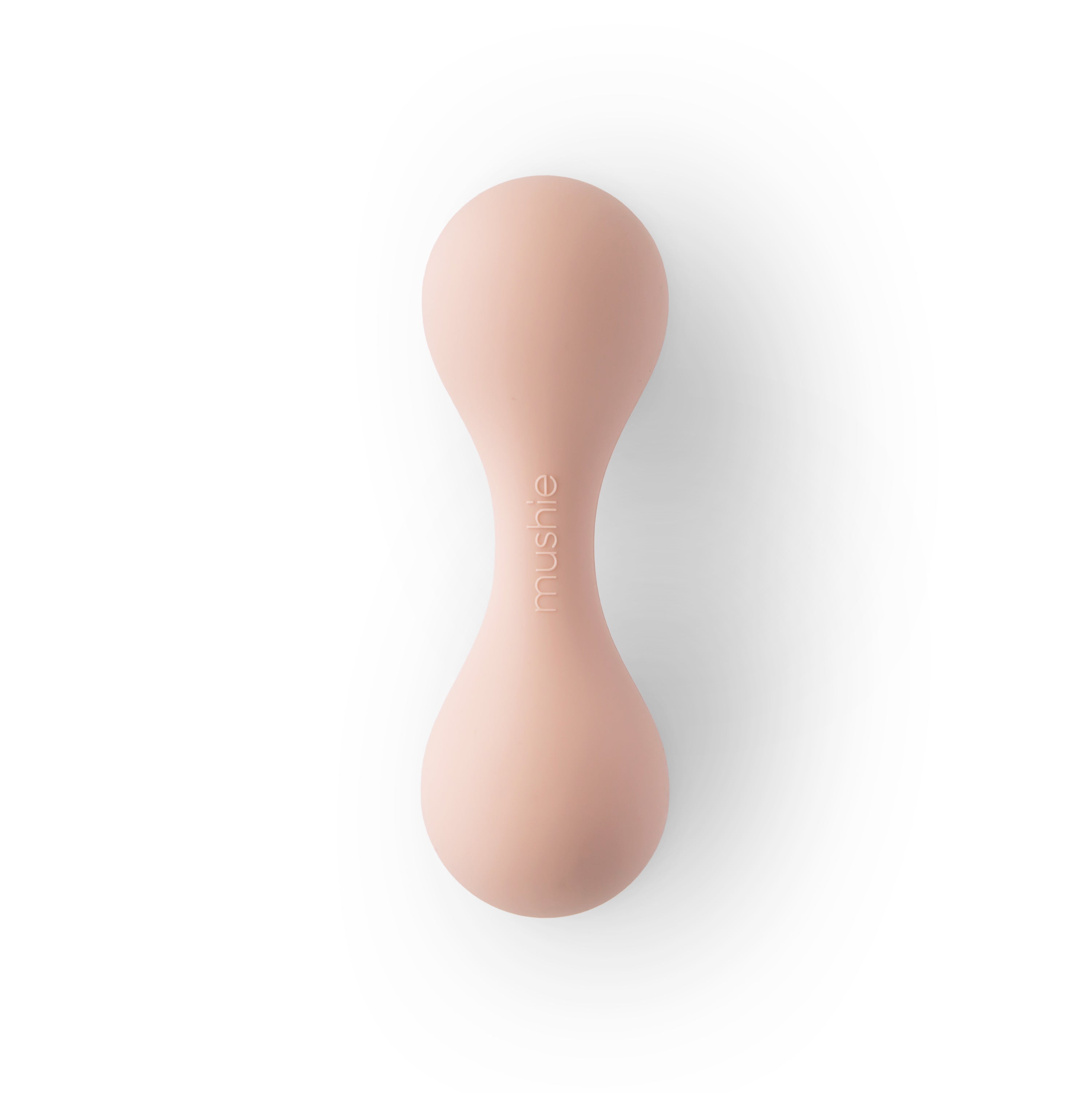 Mushie Silicone Baby Rattle Toy Blush | Playroom Avenue