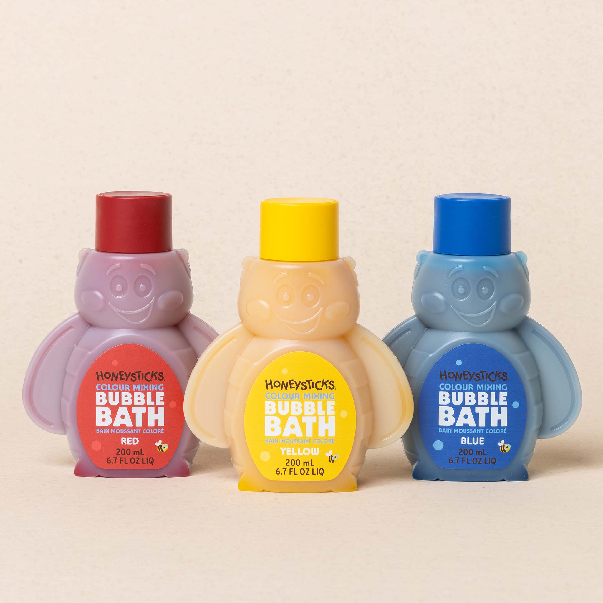 Honeysticks Bubble Bath Color Mixing 3pk 200ml | Playroom Avenue