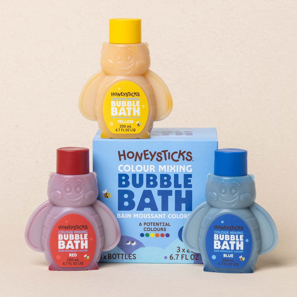 Honeysticks Bubble Bath Color Mixing 3pk 200ml | Playroom Avenue