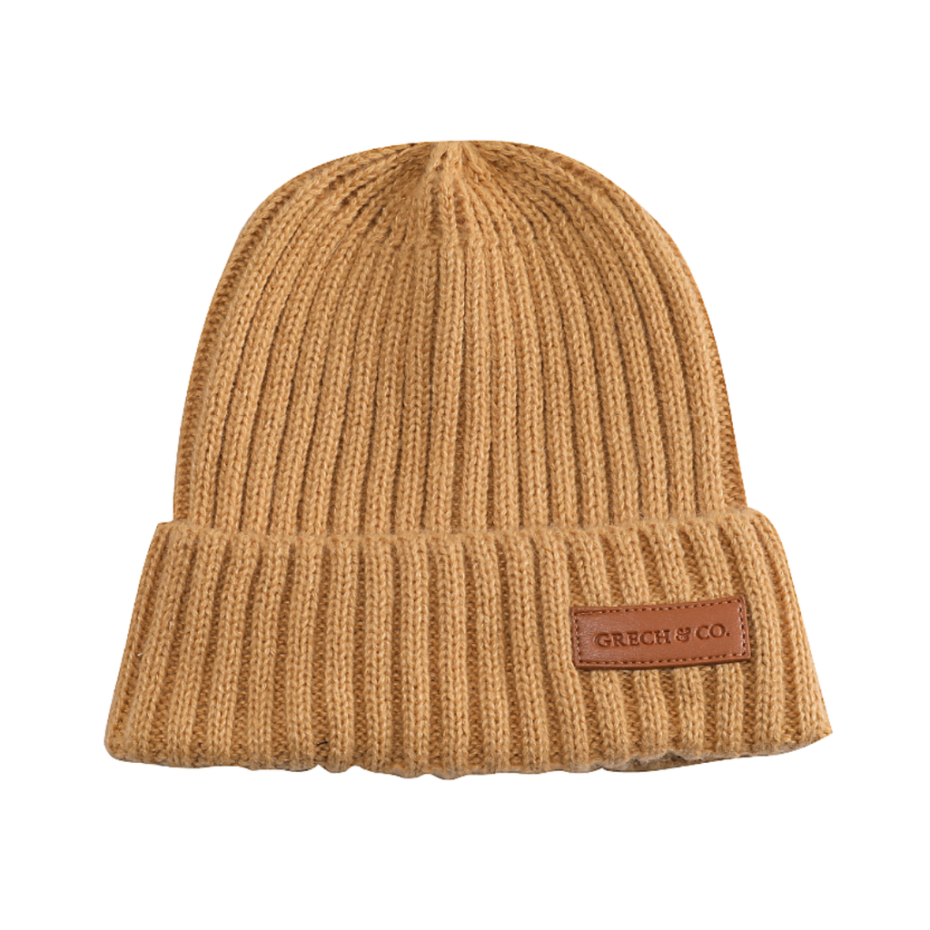 GRECH & CO. Knit Beanie Wide Rib | Buckwheat | Playroom Avenue