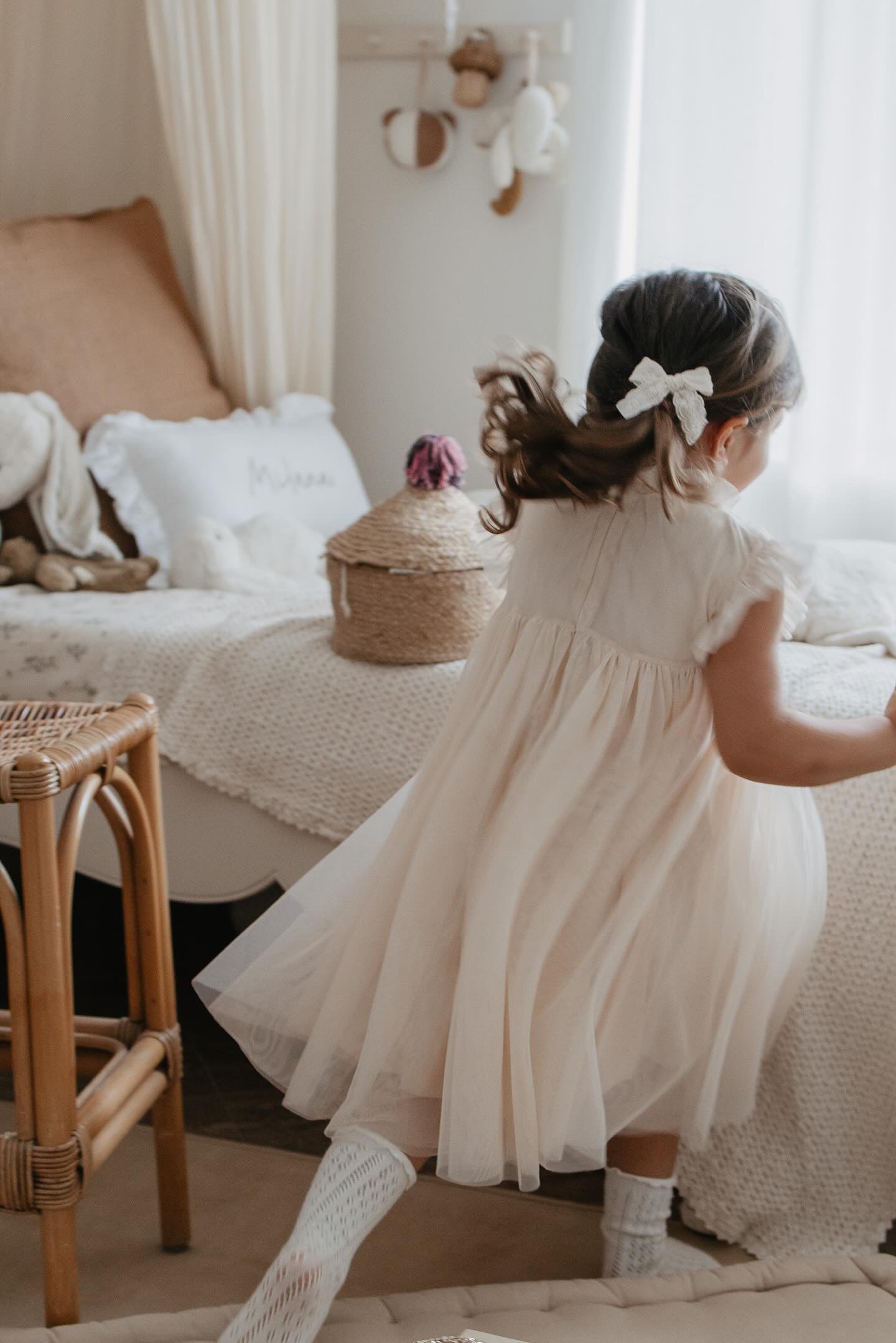 Le Petit Lapin Scarlett | Cotton Tulle Dress | Vintage Cream | Playroom Avenue
