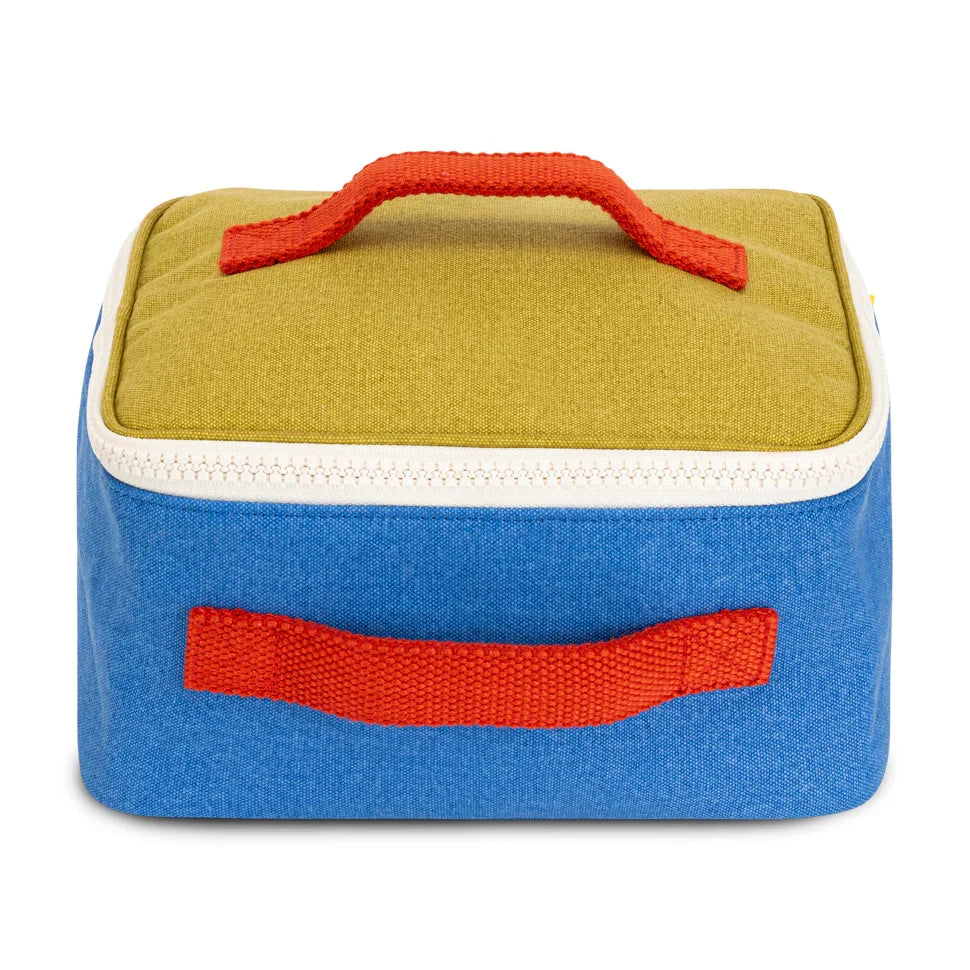 The Good Kiind Insulated Square Lunch Bags Cobalt Cactus | Playroom Avenue