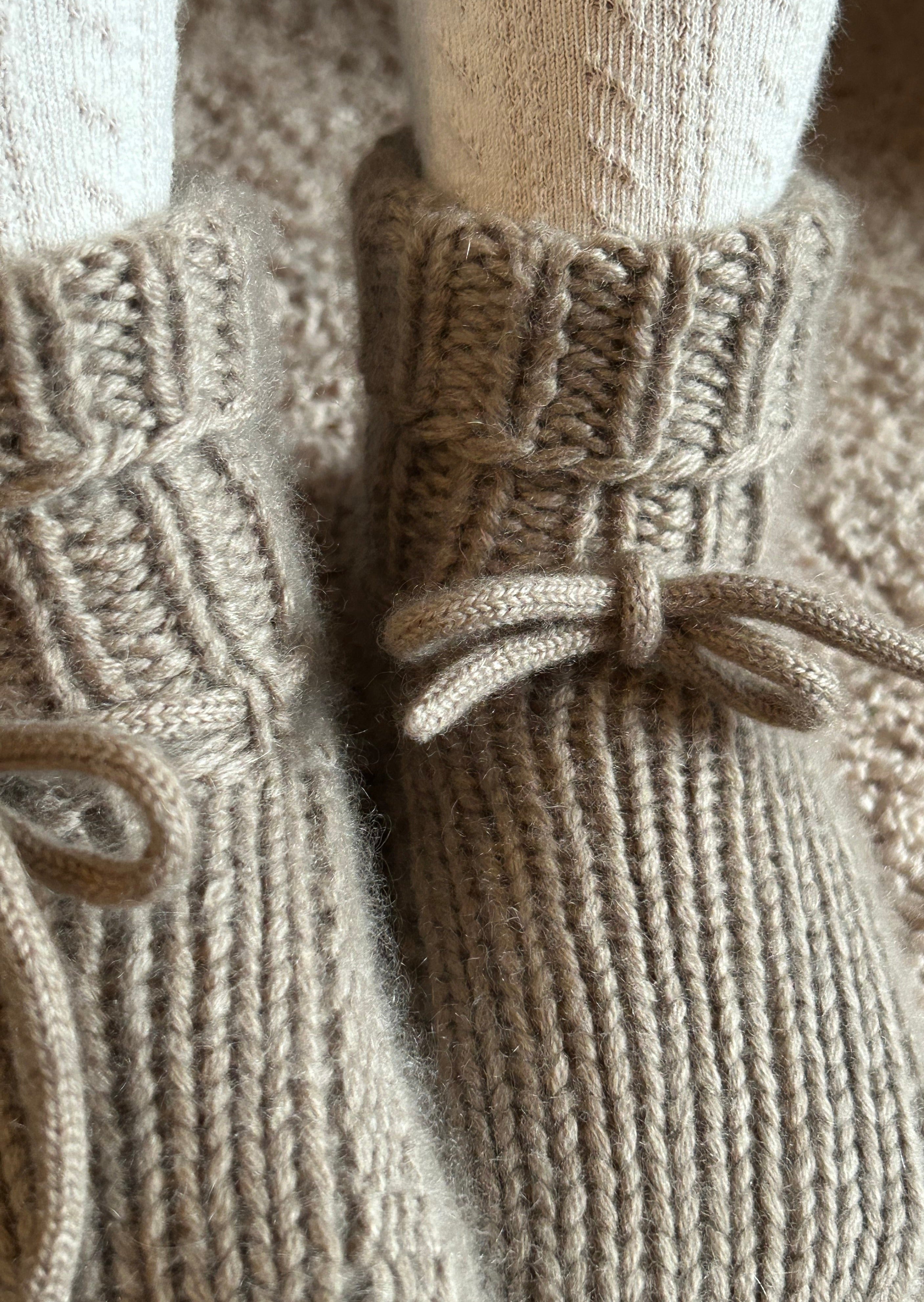 La Petit Lapin Cashmere Booties | Hazelnut | Playroom Avenue