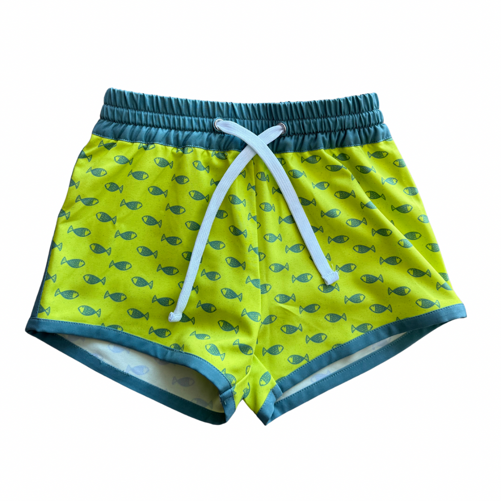 Keep the Littles Wild neon fish hybrid shorts | Playroom Avenue