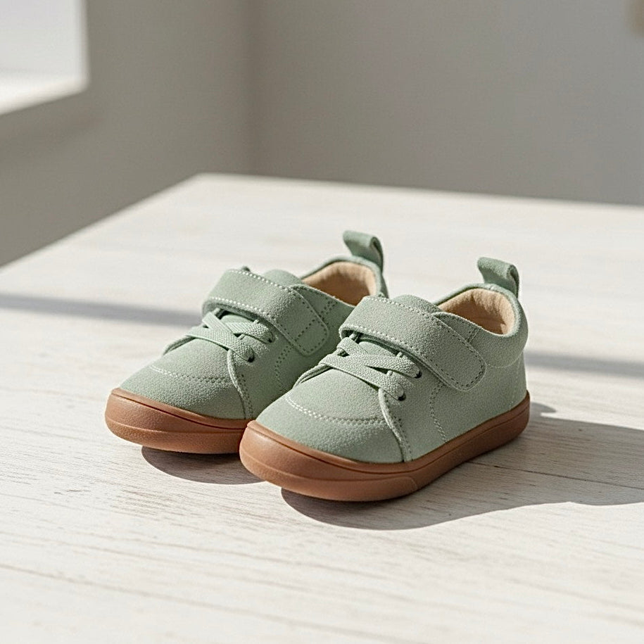 Ozznek Shoes Moss Suede Sneakers – Everyday Barefoot Sneakers for Toddlers & Kids | Playroom Avenue