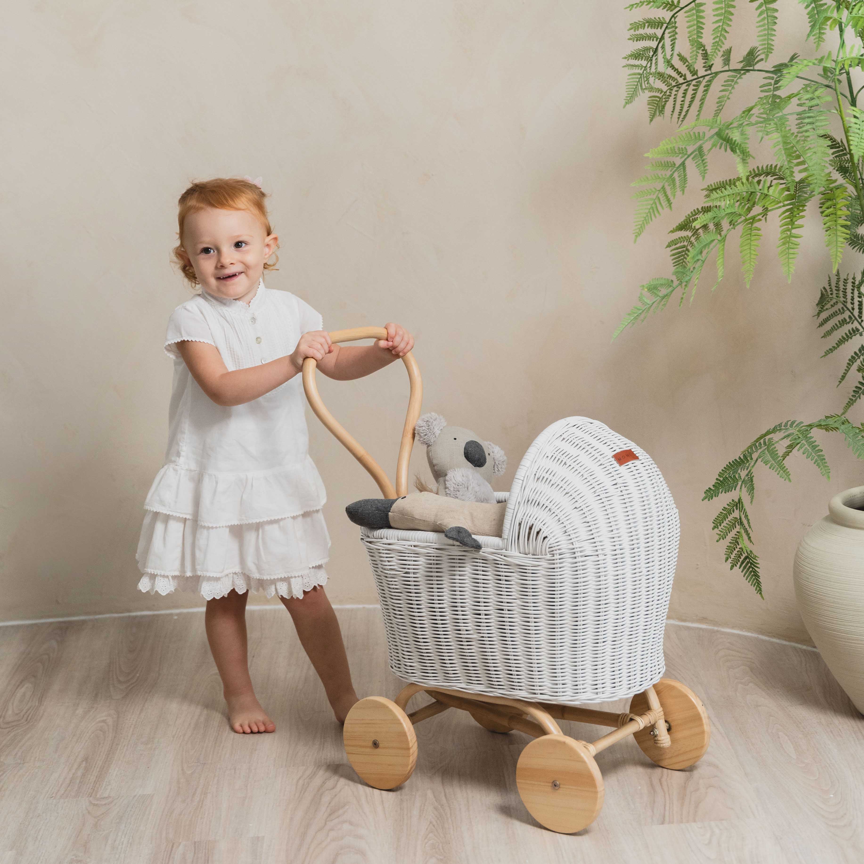 Momiji Colette Doll Stroller - White | Playroom Avenue