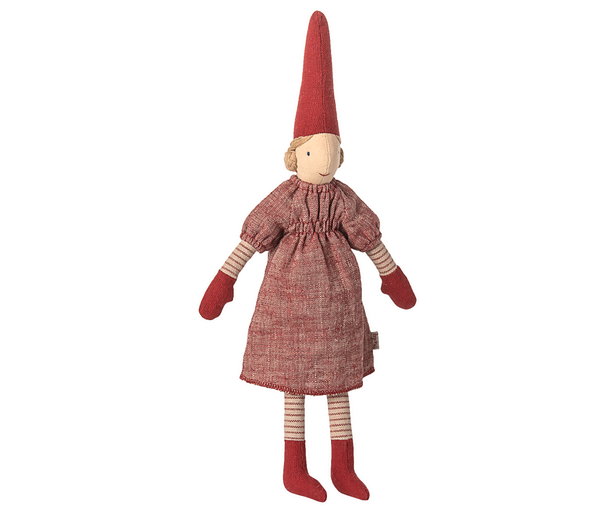 Maileg Pixy, Size 2 - Girl - Red dress | Playroom Avenue