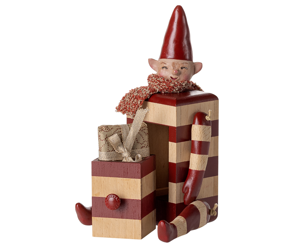 Maileg Elf with drawer - Red | Playroom Avenue