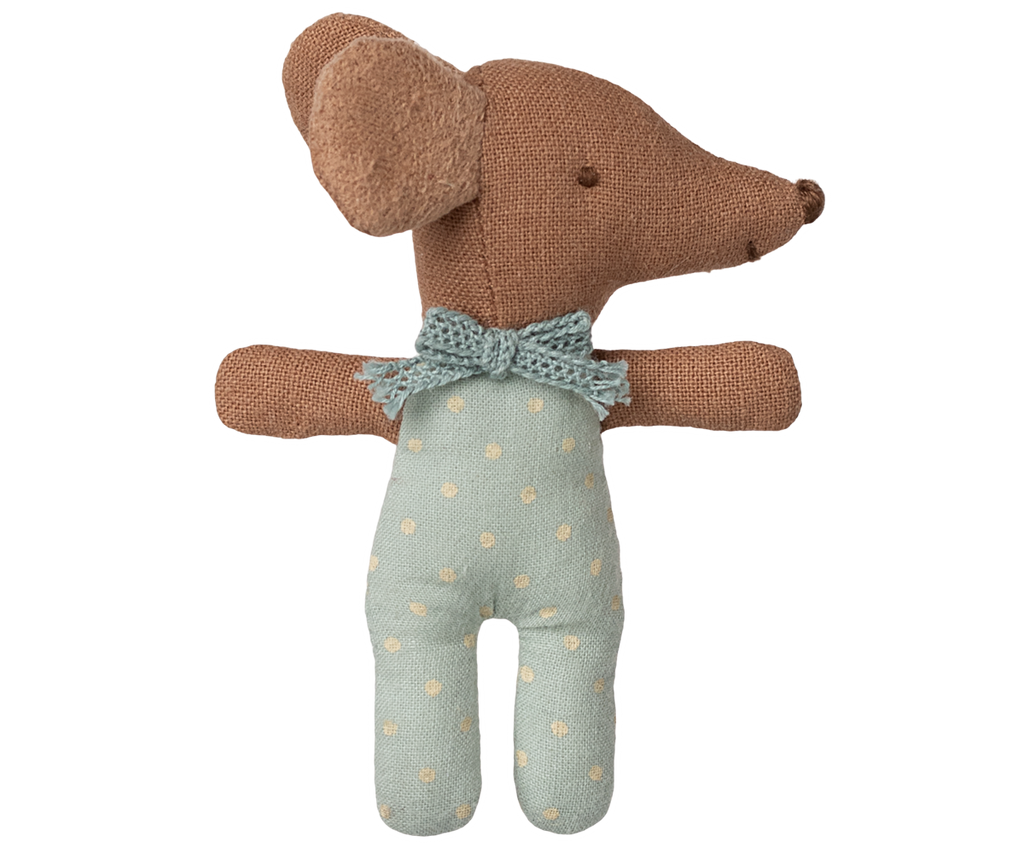 Maileg Sleepy wakey baby mouse in matchbox - Blue | Playroom Avenue