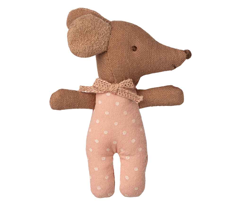 Maileg Sleepy wakey baby mouse in matchbox - Rose | Playroom Avenue