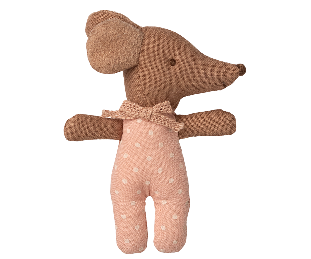 Maileg Sleepy wakey baby mouse in matchbox - Rose | Playroom Avenue