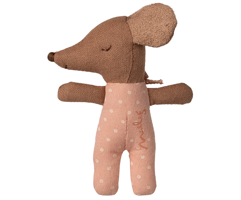 Maileg Sleepy wakey baby mouse in matchbox - Rose | Playroom Avenue