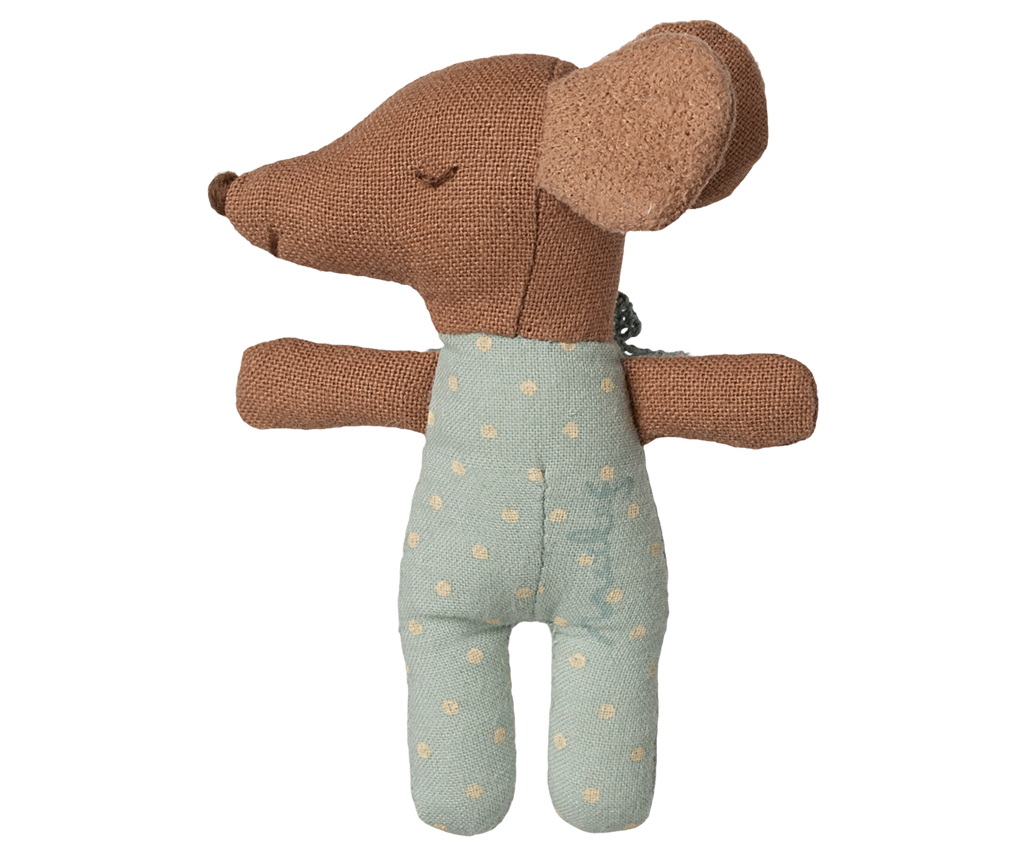 Maileg Sleepy wakey baby mouse in matchbox - Blue | Playroom Avenue