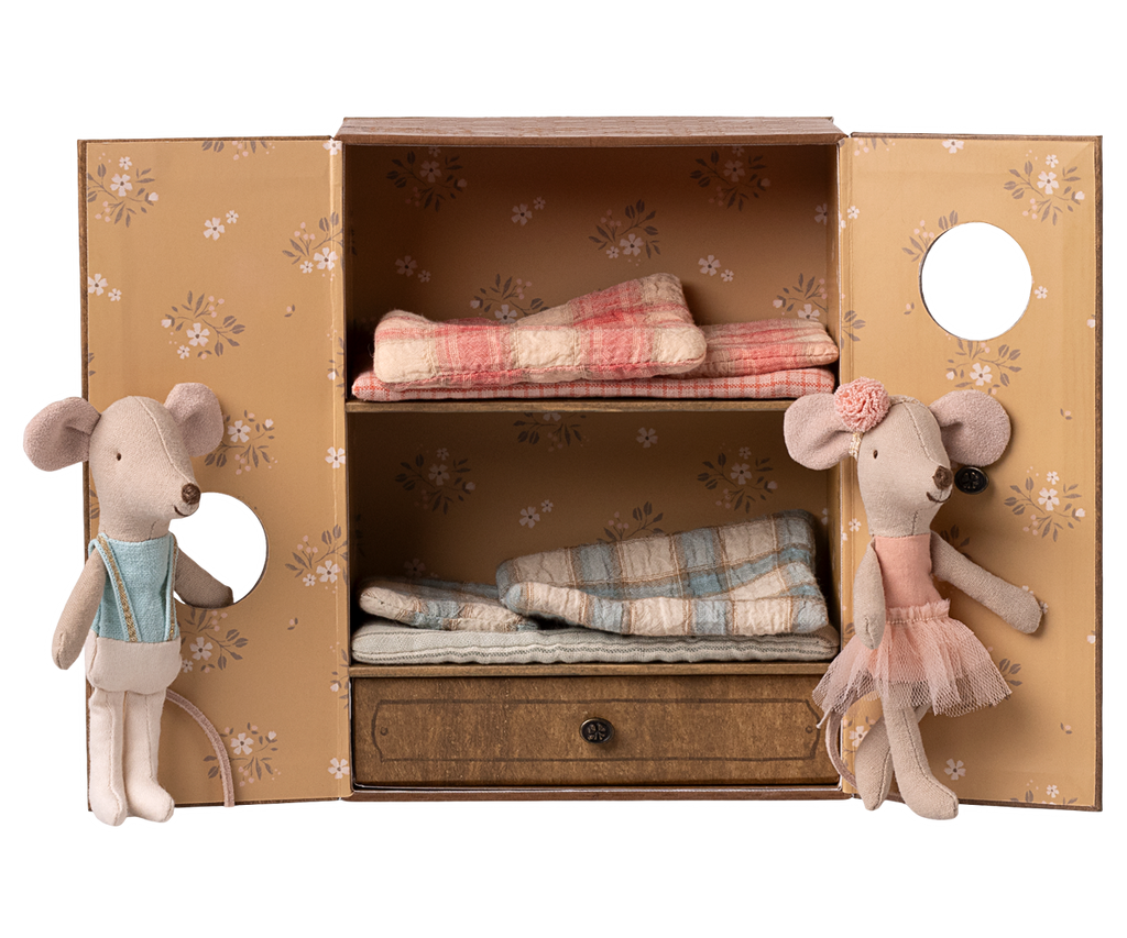 Maileg Ballet mice in dance studio, Little sister and brother | Playroom Avenue