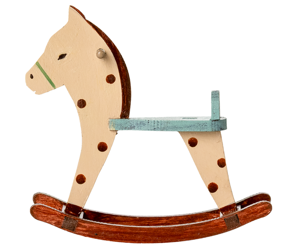 Maileg Rocking horse, Mouse - Spotted | Playroom Avenue