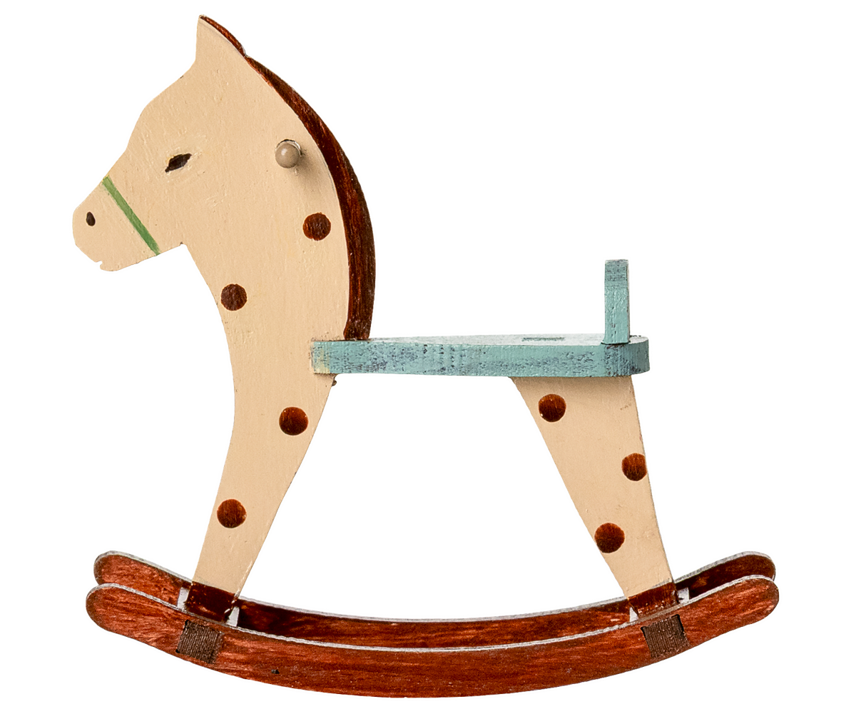 Maileg Rocking horse, Mouse - Spotted | Playroom Avenue