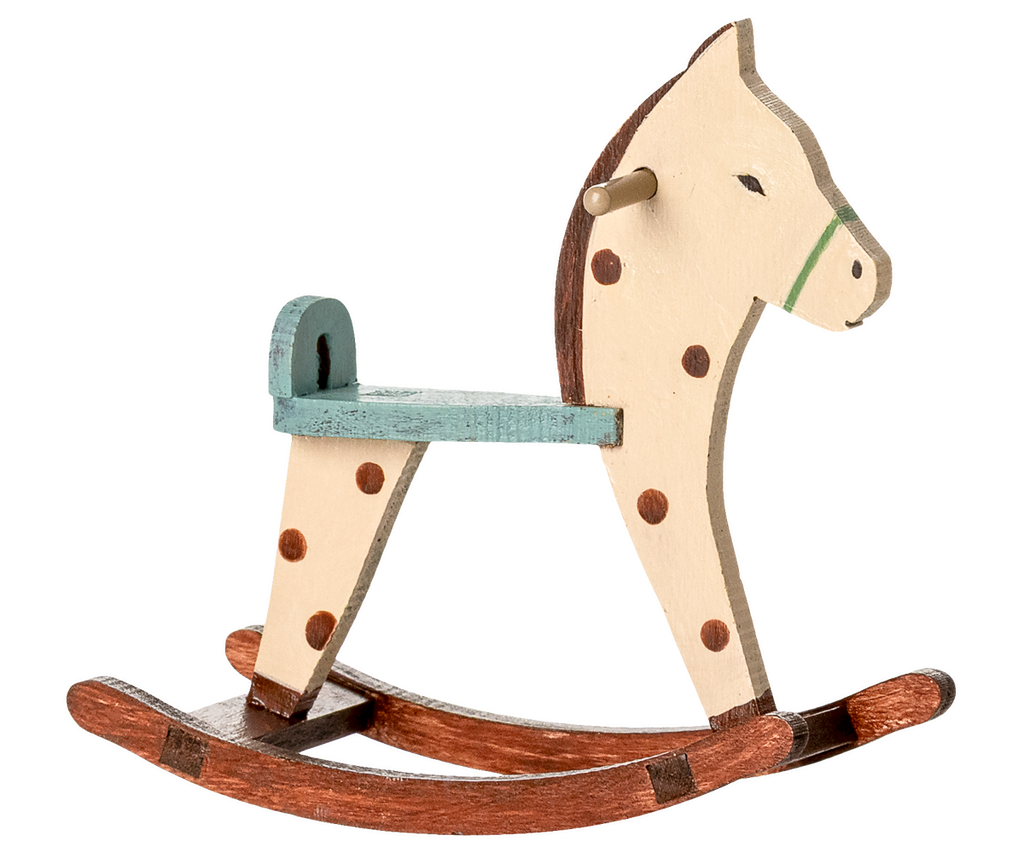 Maileg Rocking horse, Mouse - Spotted | Playroom Avenue