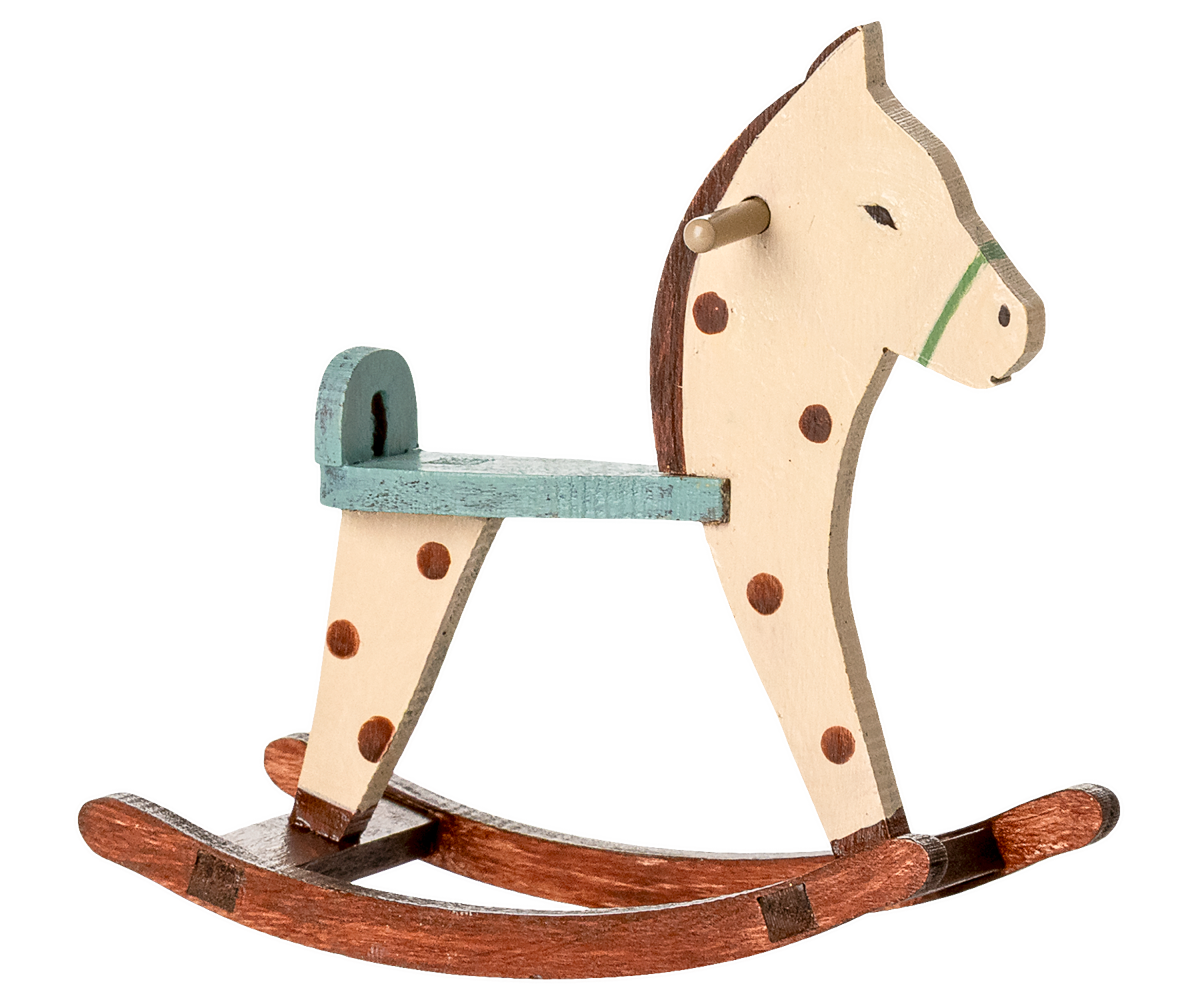 Maileg Rocking horse, Mouse - Spotted | Playroom Avenue