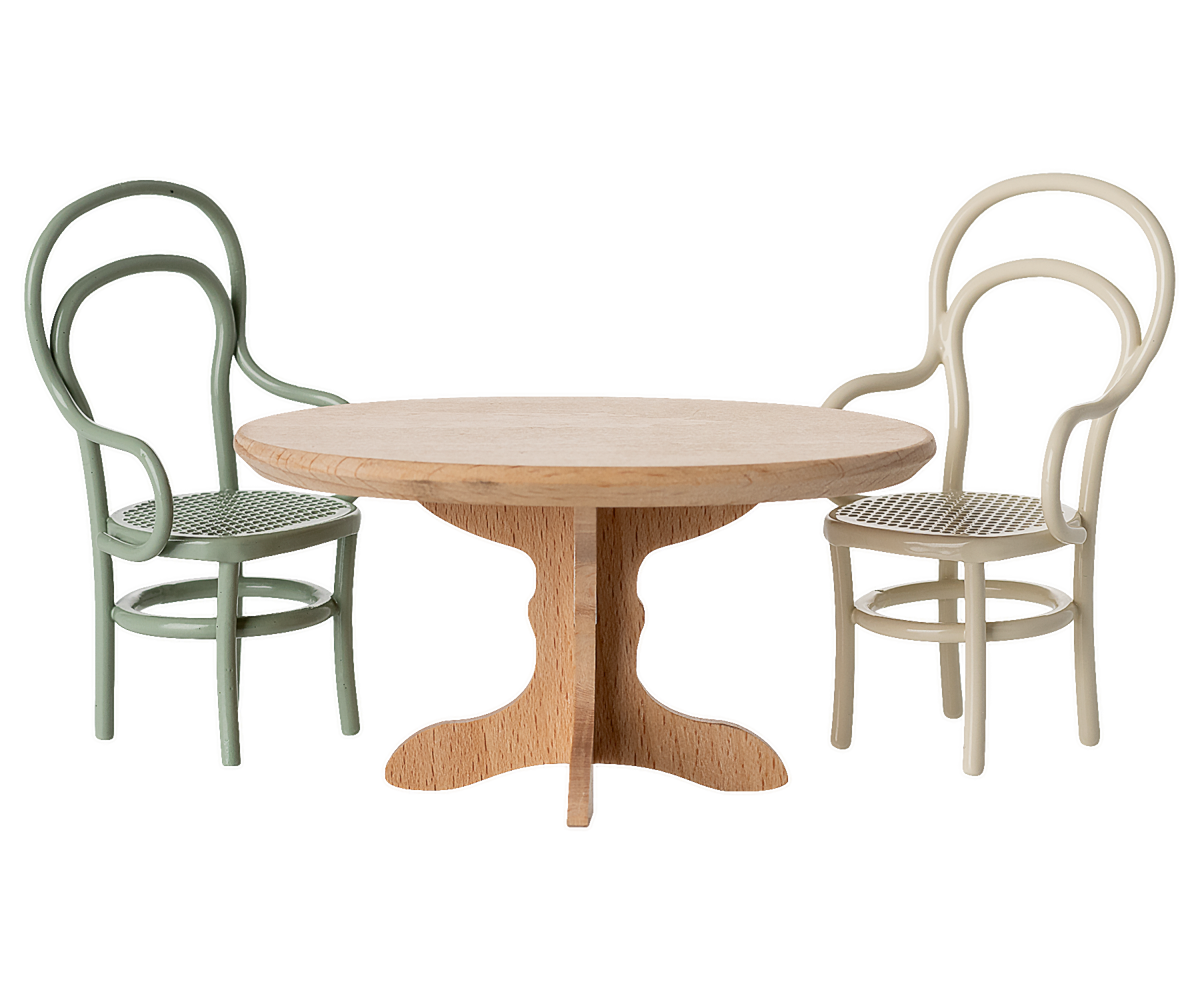 Maileg Oval dining table, Mouse - Nature | Playroom Avenue