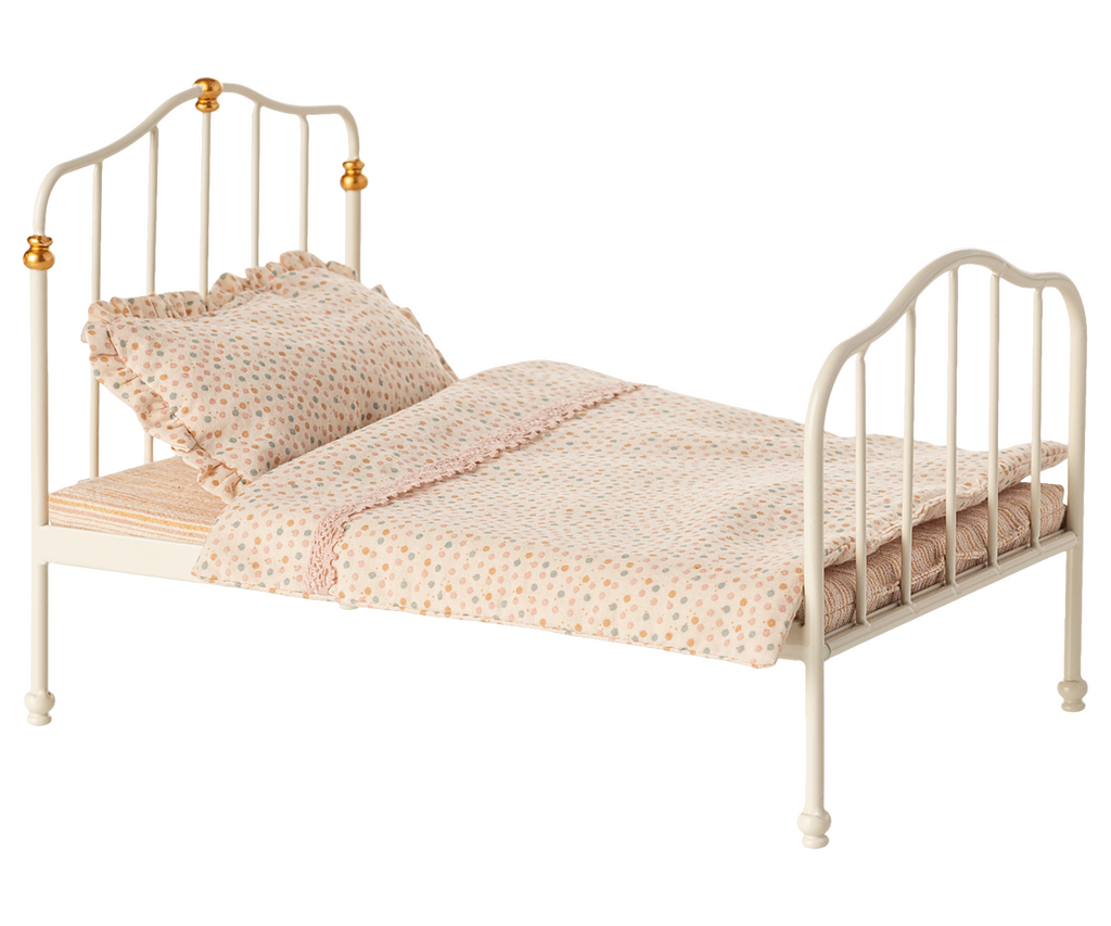 Maileg Vintage Bed, Mouse - Off-White | Playroom Avenue