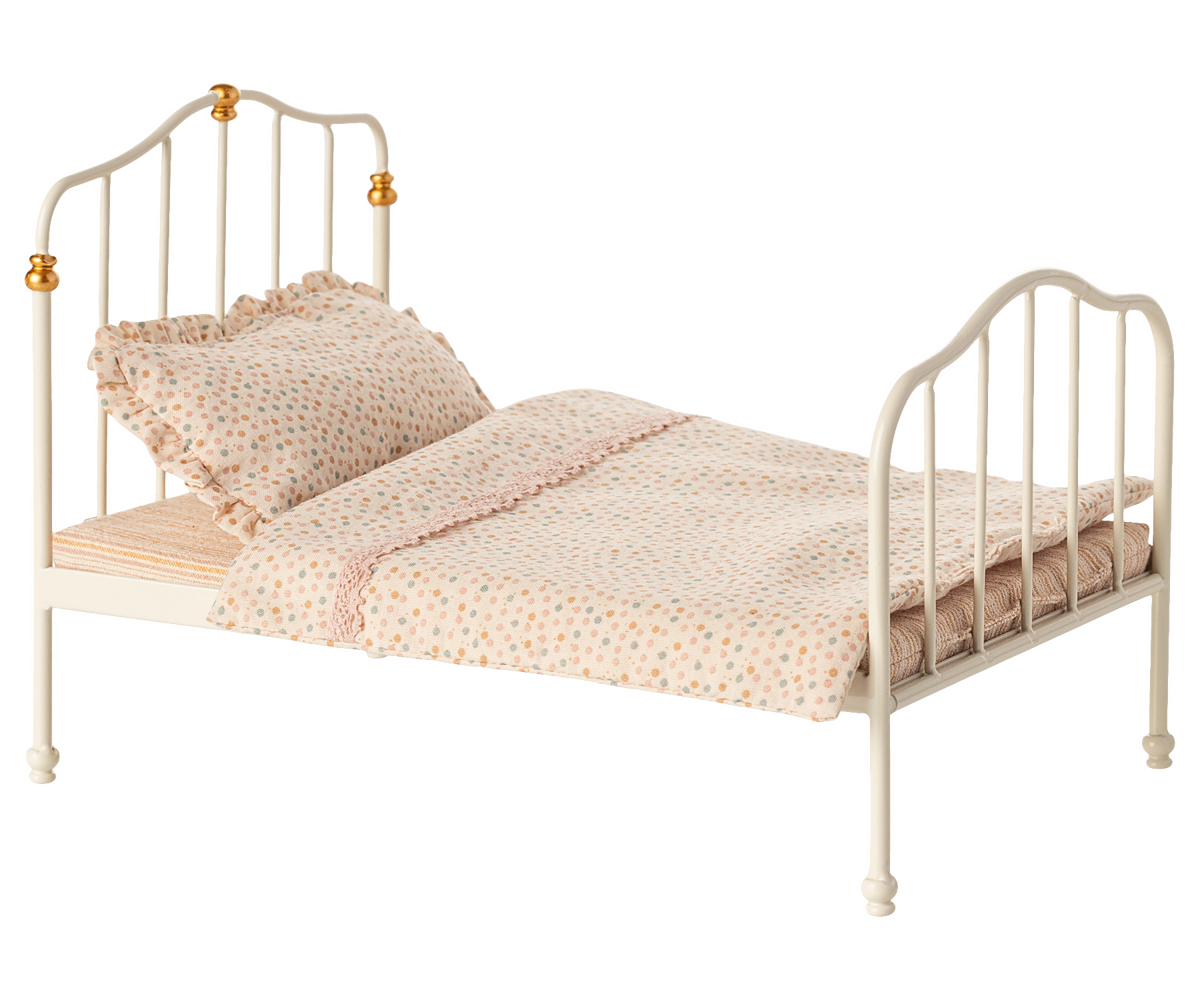 Maileg Vintage Bed, Mouse - Off-White | Playroom Avenue