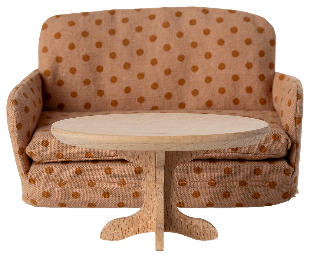 Maileg Oval coffee table, Mouse - Nature | Playroom Avenue