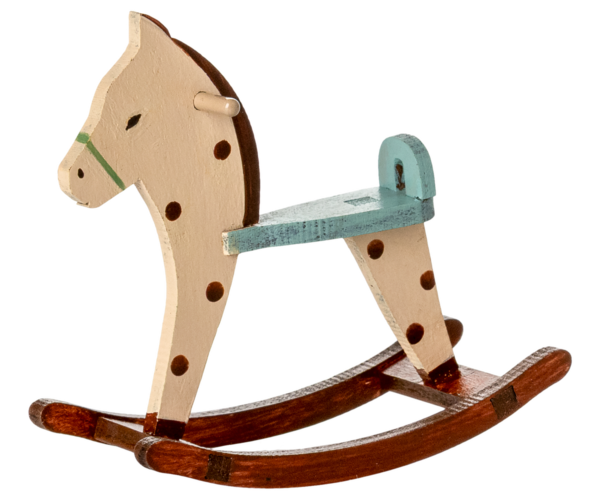 Maileg Rocking horse, Mouse - Spotted | Playroom Avenue