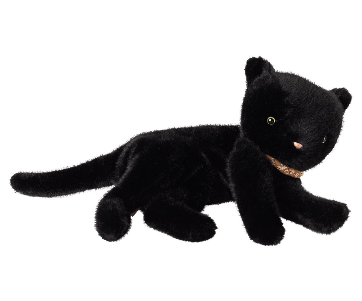 Maileg Sleeping kitten plush, Medium - Black | Playroom Avenue