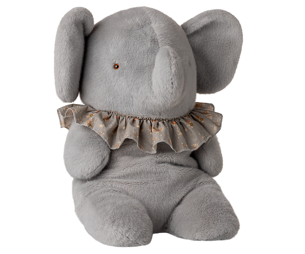 Maileg Elephant plush, Big - Blue/grey | Playroom Avenue