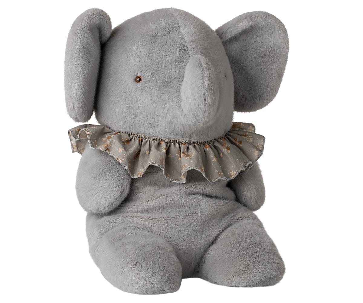 Maileg Elephant plush, Big - Blue/grey | Playroom Avenue