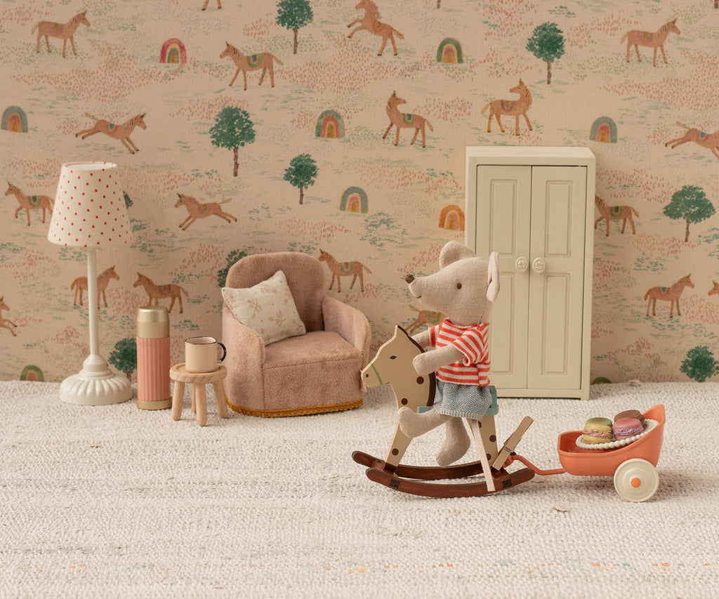 Maileg Rocking horse, Mouse - Spotted | Playroom Avenue