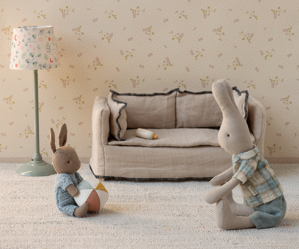 Maileg Rabbit set, Micro - Brown - Blue | Playroom Avenue