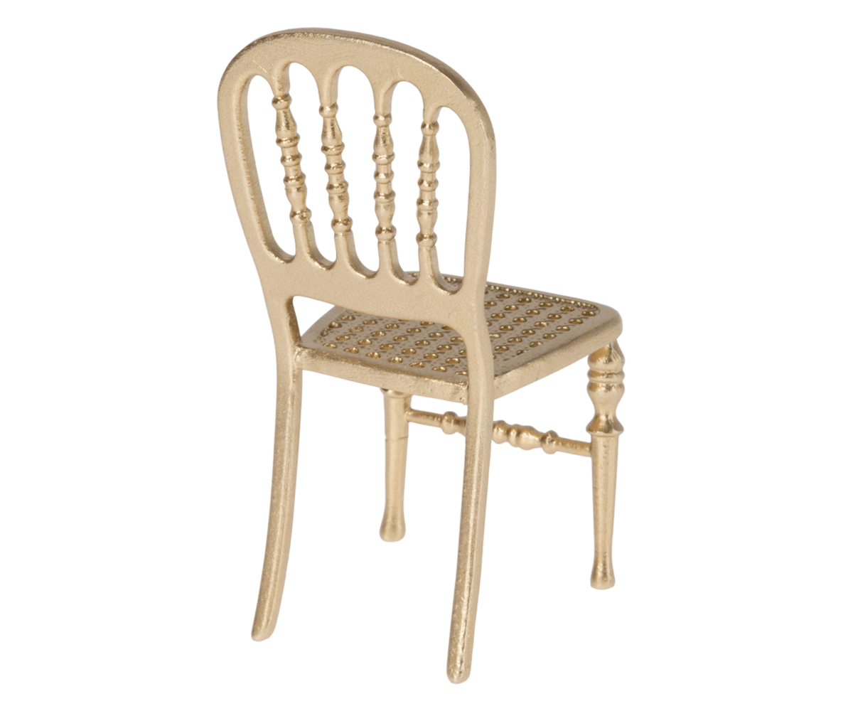 Maileg Gold Chair, Mouse | Playroom Avenue