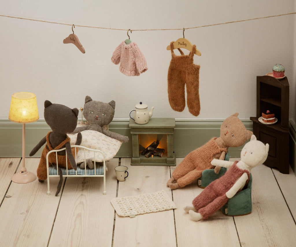 Maileg Kitten in Overalls - Black | Playroom Avenue